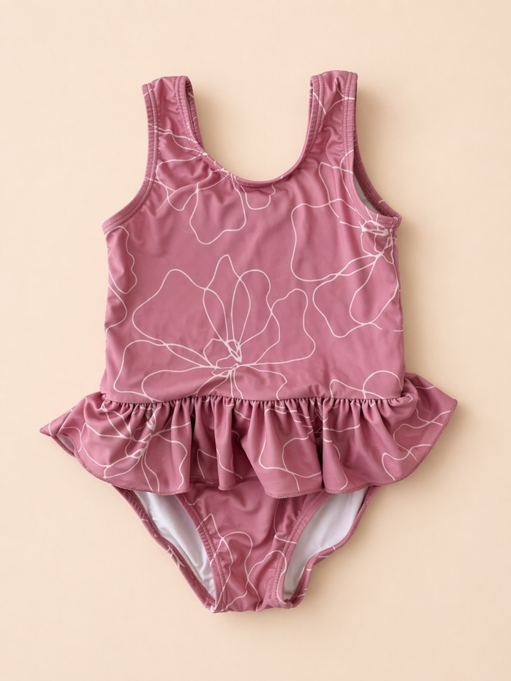 Current Tyed Girls' 4/5 “Olivia" Twirl One Piece Suit with Ruffle Skirt Detail